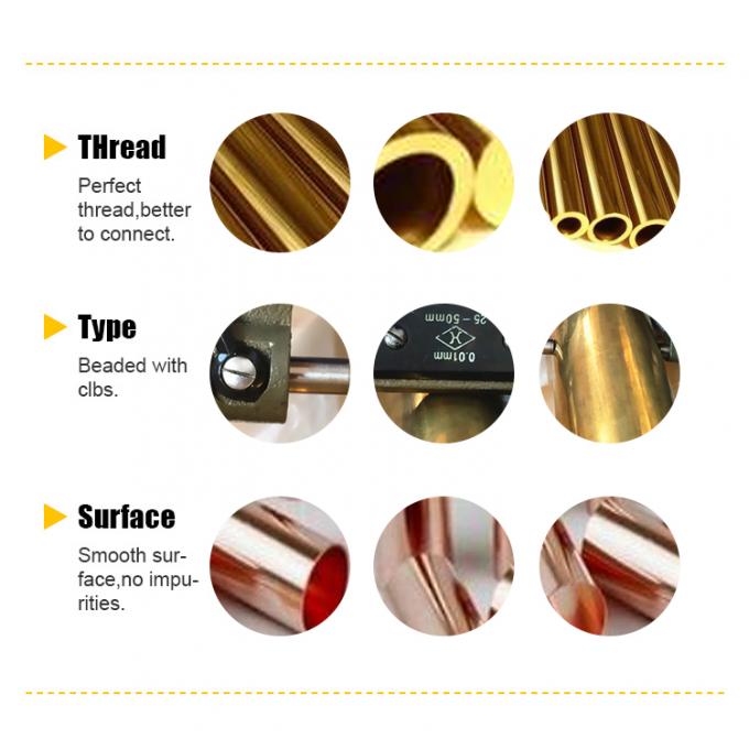 METAL Barre senza cuciture C70600 90/10 Rame Nickel CuNi Alta temperatura Alta pressione 1