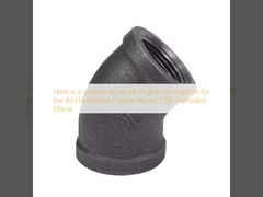 Gomito filettato rame nichel 1,5D ASTM B466M