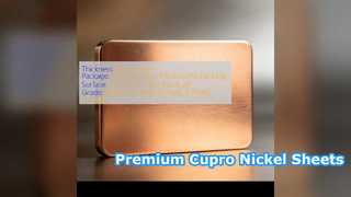Fogli di cupro nichel premium C70600 C71500 Imballaggio marittimo