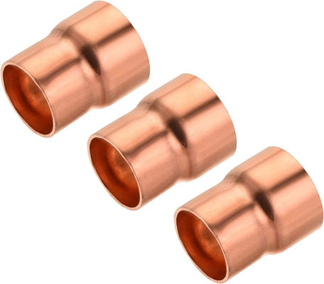 Brass Quick-Connect Reducer Coupling, No-Solder Compression Adapter for Copper Pipe