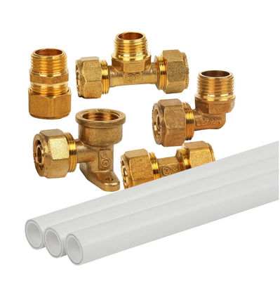Multi-purpose HT 200-1001 Brass Female Tee Thread Fittings for Industrial Fluids & Gases