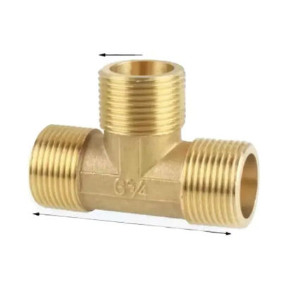 T d'ottone del filo femminile di C70600 CuNi 9010 che si adatta per nichelare il T uguale di rame 22mm di 15mm
