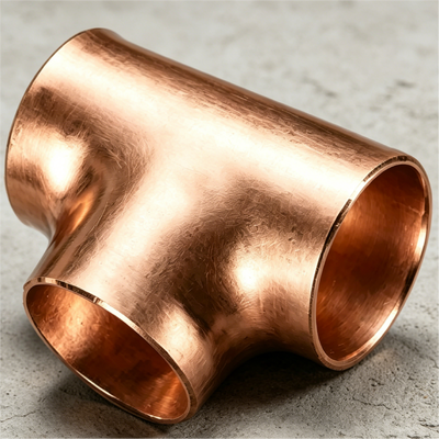 UNS C70600 Cupro Nickel 90/10 Buttweld Equal Tee Marine Grade Corrosion Proof Pipe Fitting